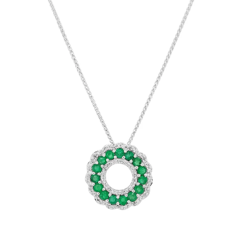 rose gold infinity bracelet WHITE GOLD ROUND CUT EMERALD AND DIAMOND PENDANT NECKLACE, .18 CT TW rose gold infinity bracelet WHITE GOLD ROUND CUT EMERALD AND DIAMOND PENDANT NECKLACE, .18 CT TW