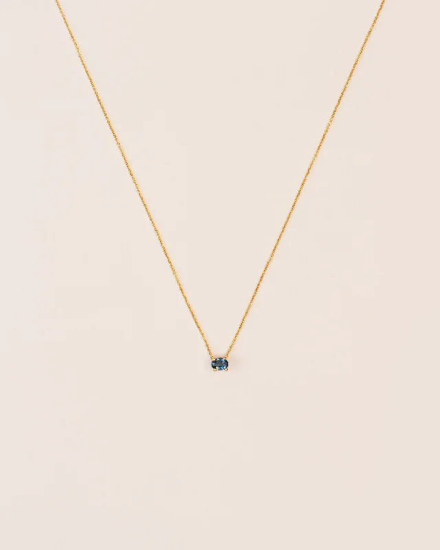 men’s hammered titanium ring 18K Gold Necklace w. London Blue Topaz