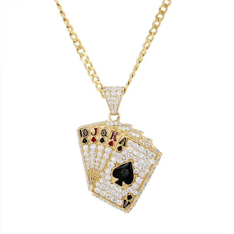 gold medallion pendant necklace YELLOW GOLD DECK OF CARDS CHARM PENDANT WITH CUBIC ZIRCONIAS gold medallion pendant necklace YELLOW GOLD DECK OF CARDS CHARM PENDANT WITH CUBIC ZIRCONIAS