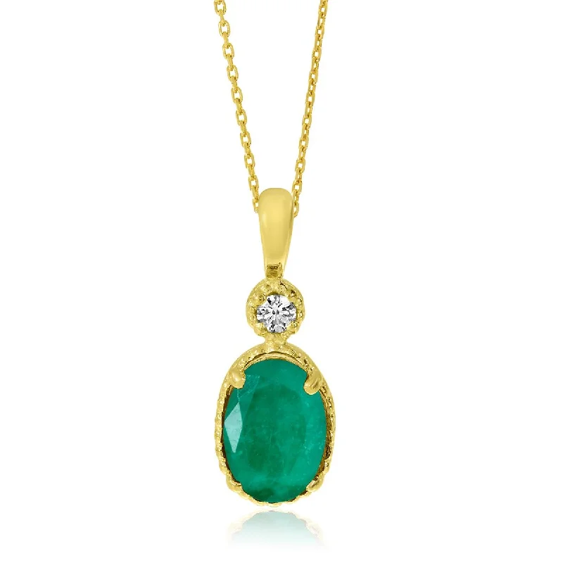 delicate pearl bracelet YELLOW GOLD EMERALD PENDANT NECKLACE