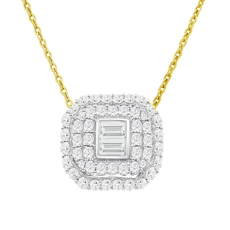 men’s silver wedding band YELLOW GOLD FASHION PENDANT WITH BAGUETTE AND ROUND DIAMONDS, 1.42 CT TW men’s silver wedding band YELLOW GOLD FASHION PENDANT WITH BAGUETTE AND ROUND DIAMONDS, 1.42 CT TW