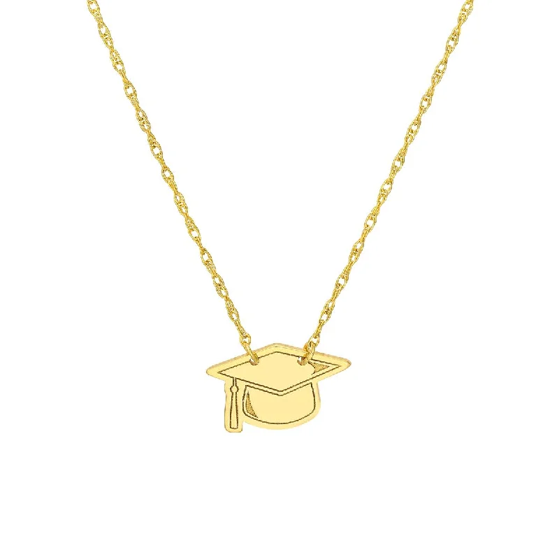 vintage diamond pendant necklace YELLOW GOLD GRADUATE CAP NECKLACE PENDANT