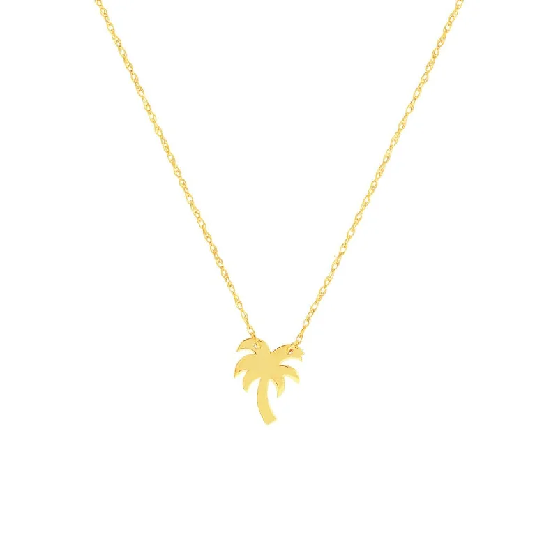 gold mesh bangle bracelet YELLOW GOLD MINI PALM TREE PENDANT NECKLACE