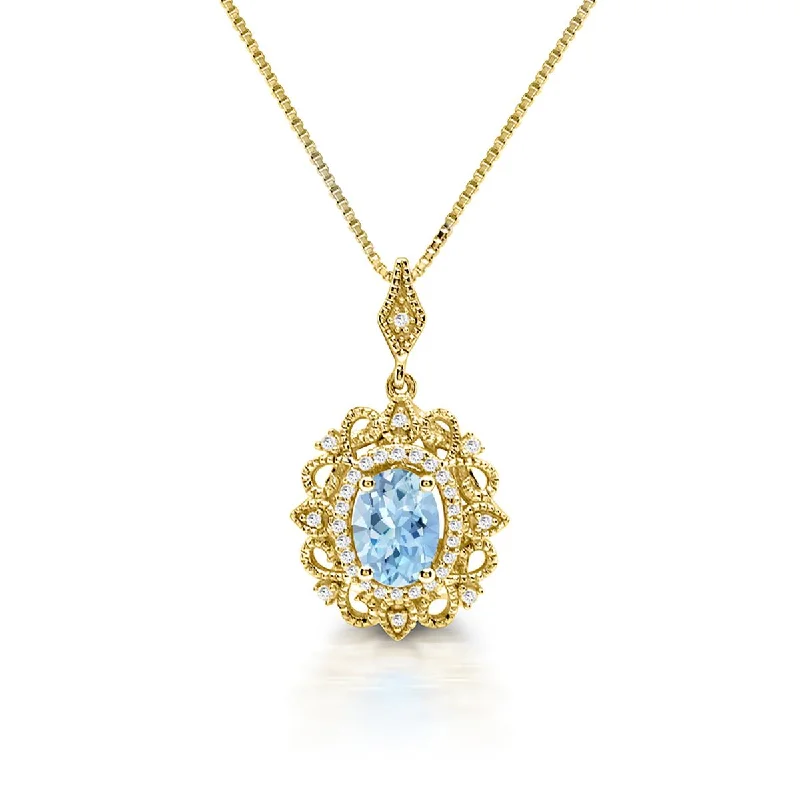 silver anklet with charms YELLOW GOLD NECKLACE WITH OVAL CUT AQUAMARINE PENDANT AND DIAMONDS silver anklet with charms YELLOW GOLD NECKLACE WITH OVAL CUT AQUAMARINE PENDANT AND DIAMONDS