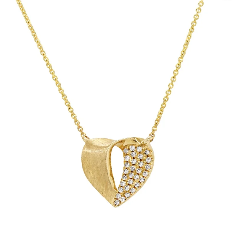 elegant pearl bridal set YELLOW GOLD OPEN HEART PENDANT NECKLACE WITH DIAMONDS, .07 CT TW elegant pearl bridal set YELLOW GOLD OPEN HEART PENDANT NECKLACE WITH DIAMONDS, .07 CT TW