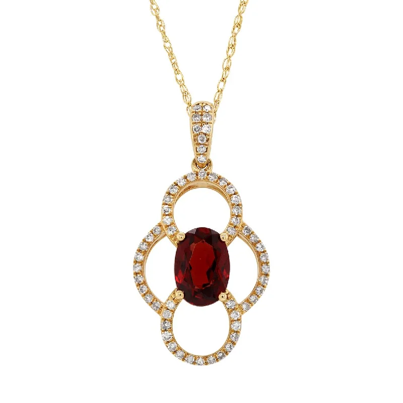 personalized photo locket necklace YELLOW GOLD OVAL GARNET AND DIAMOND PENDANT NECKLACE, .15 CT TW personalized photo locket necklace YELLOW GOLD OVAL GARNET AND DIAMOND PENDANT NECKLACE, .15 CT TW
