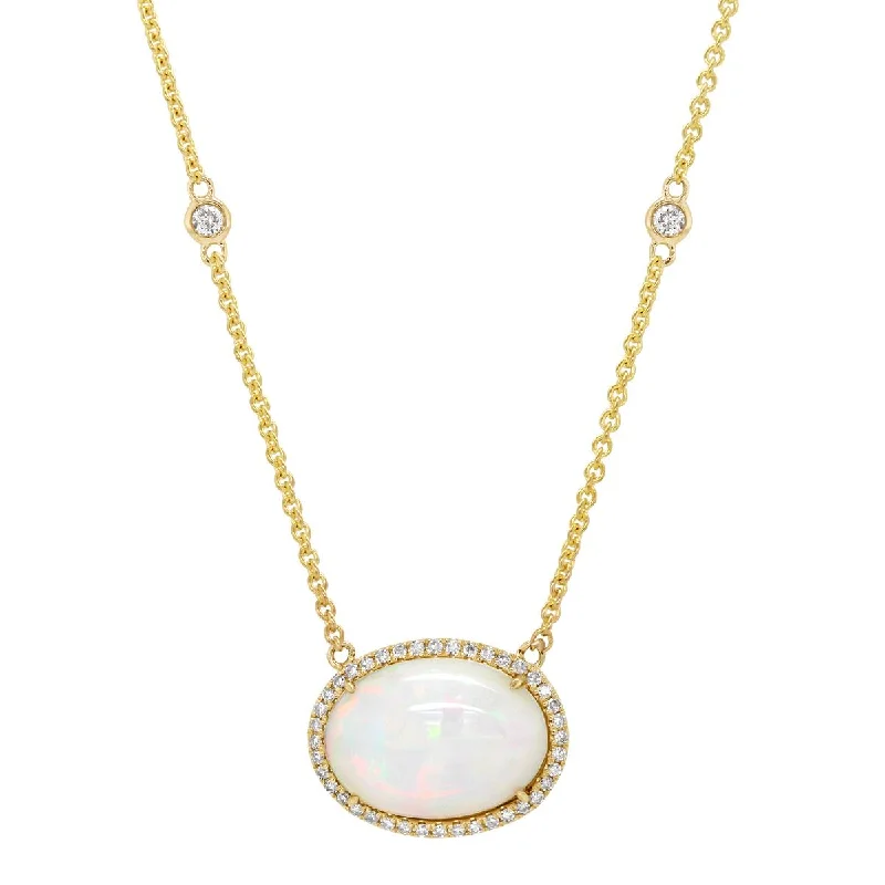 vintage lock and key necklace YELLOW GOLD OVAL OPAL PENDANT NECKLACE WITH DIAMOND HALO, .20 CT TW vintage lock and key necklace YELLOW GOLD OVAL OPAL PENDANT NECKLACE WITH DIAMOND HALO, .20 CT TW