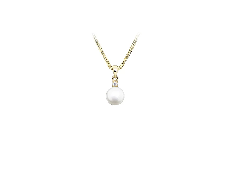 handcrafted turquoise necklace Casablanca Petite Pearl Yellow Gold Necklace