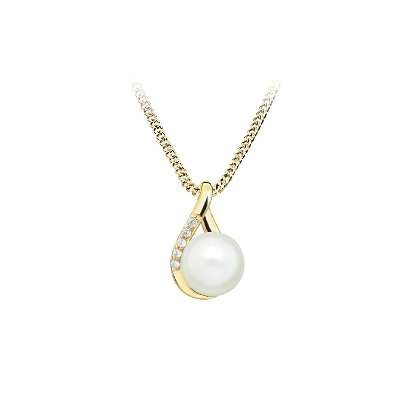 classic wedding set with diamonds Casablanca Everlasting Pearl Necklace