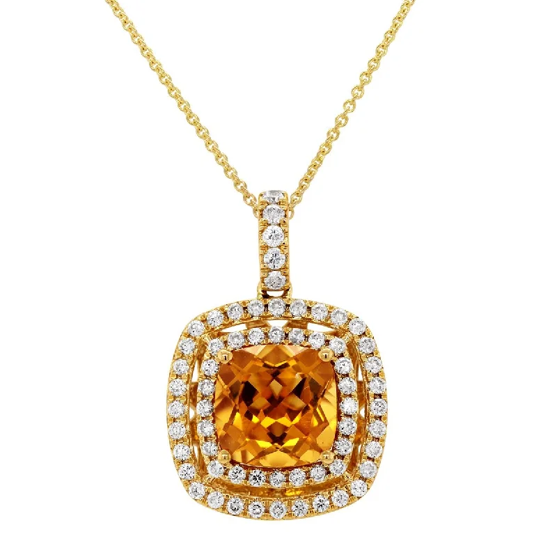 celestial lunar eclipse pendant YELLOW GOLD PENDANT NECKLACE WITH CITRINE AND DIAMOND HALOS, .41 CT TW celestial lunar eclipse pendant YELLOW GOLD PENDANT NECKLACE WITH CITRINE AND DIAMOND HALOS, .41 CT TW