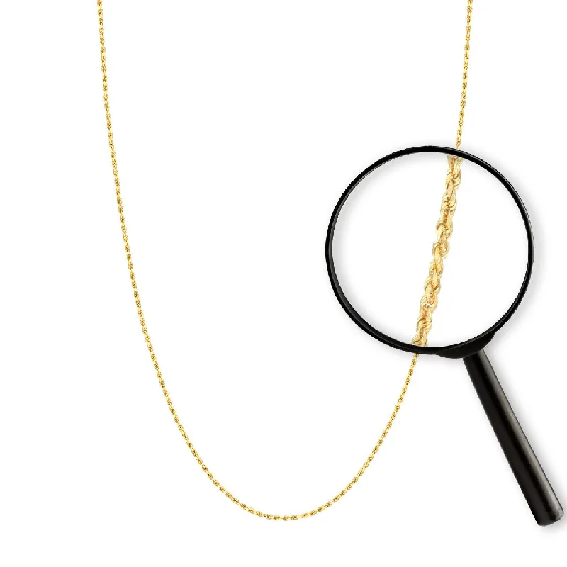 delicate angel wings necklace YELLOW GOLD ROPE CHAIN NECKLACE, 1.8MM