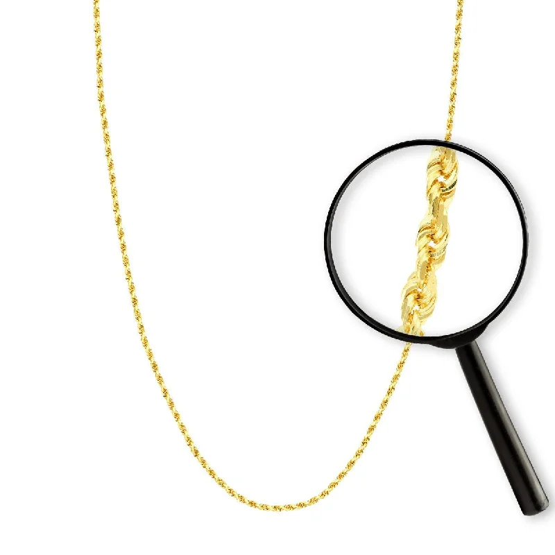 rose gold ring with diamonds YELLOW GOLD ROPE CHAIN NECKLACE, 2.3MM