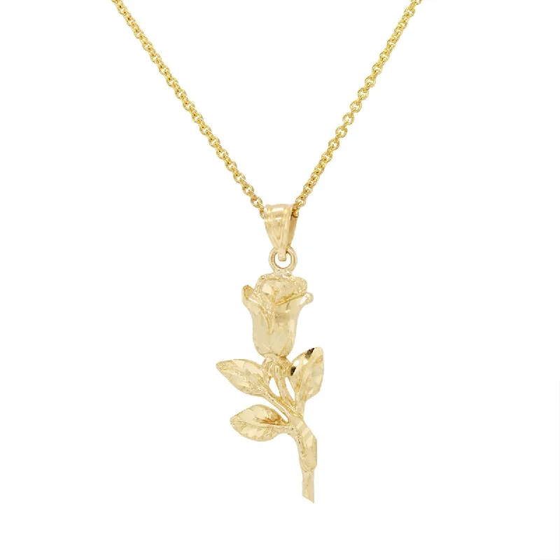 vintage crystal chandelier earrings YELLOW GOLD ROSE CHARM PENDANT