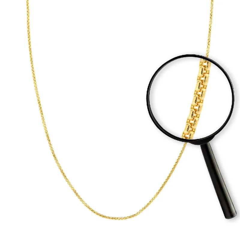 celestial star charm bracelet YELLOW GOLD ROUND BOX CHAIN NECKLACE