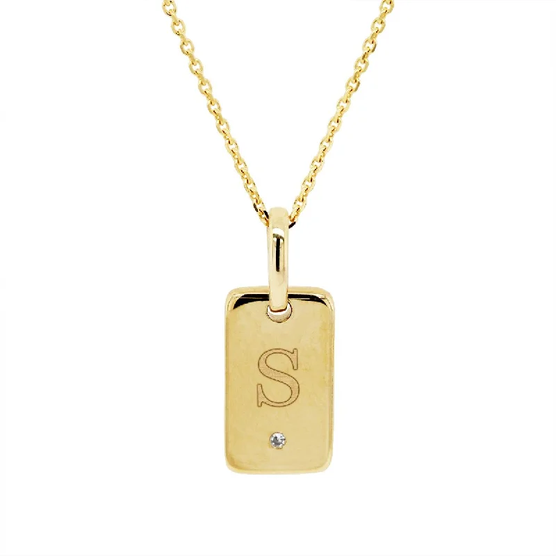 minimalist moonstone bracelet YELLOW GOLD S INITIAL PENDANT NECKLACE