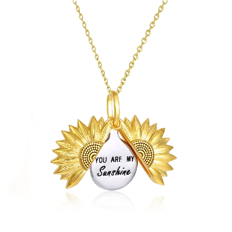 rose gold infinity bracelet You Are My Sunshine Two-Tone Sterling Silver Necklace