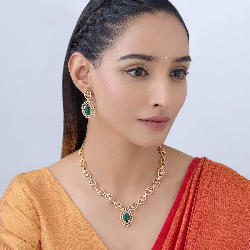 gold opal ring Zircon Necklace 165591