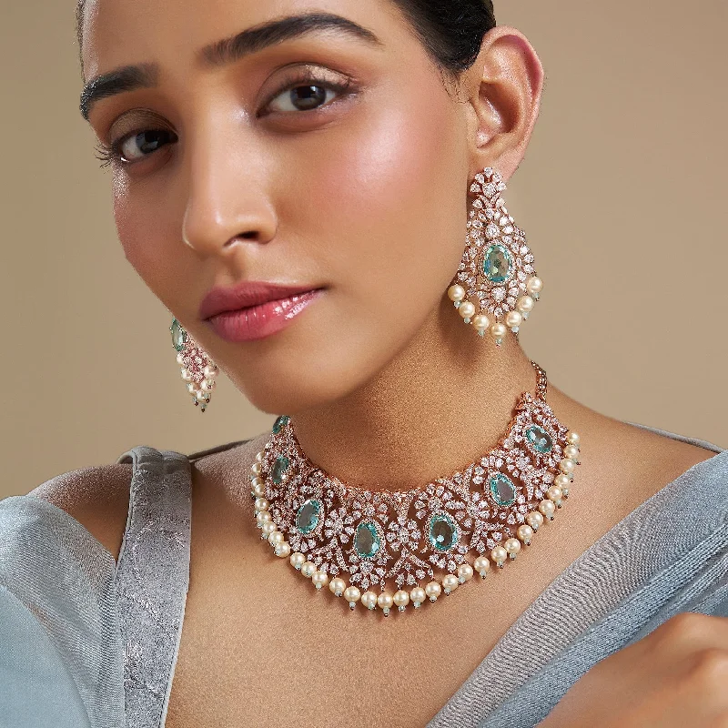 handcrafted raw crystal pendant Zircon Necklace 169391