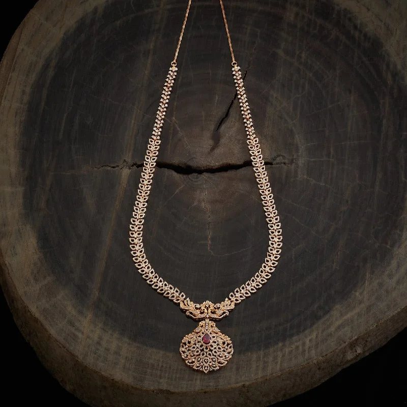 solid gold disc charm bracelet Zircon Necklace 172500